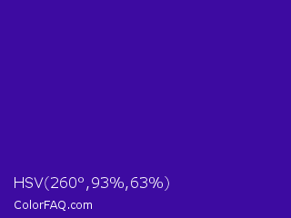 HSV 260°,93%,63% Color Image