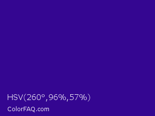 HSV 260°,96%,57% Color Image