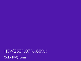 HSV 263°,87%,68% Color Image