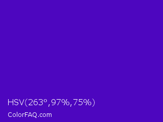 HSV 263°,97%,75% Color Image