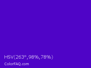 HSV 263°,98%,78% Color Image