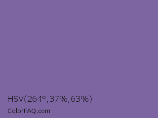 HSV 264°,37%,63% Color Image