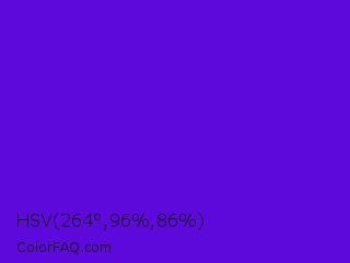 HSV 264°,96%,86% Color Image