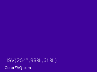 HSV 264°,98%,61% Color Image