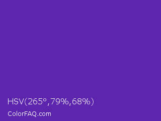 HSV 265°,79%,68% Color Image