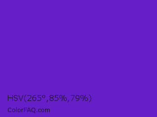 HSV 265°,85%,79% Color Image