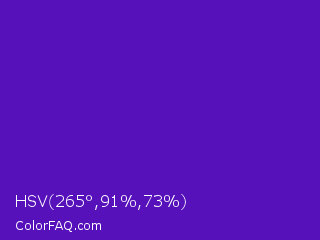 HSV 265°,91%,73% Color Image