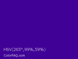 HSV 265°,99%,59% Color Image