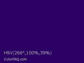 HSV 266°,100%,39% Color Image