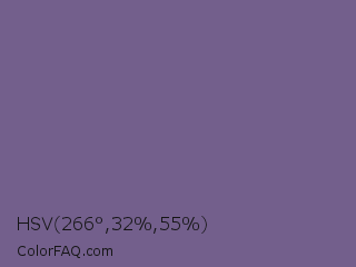 HSV 266°,32%,55% Color Image
