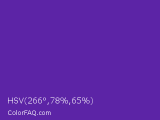 HSV 266°,78%,65% Color Image