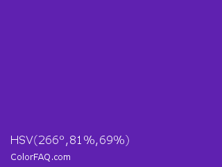 HSV 266°,81%,69% Color Image