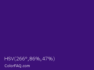 HSV 266°,86%,47% Color Image
