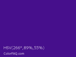 HSV 266°,89%,55% Color Image