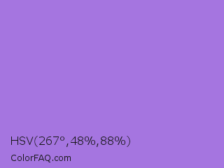 HSV 267°,48%,88% Color Image