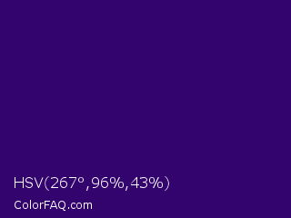 HSV 267°,96%,43% Color Image