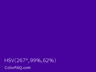 HSV 267°,99%,62% Color Image