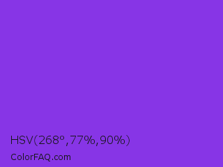 HSV 268°,77%,90% Color Image