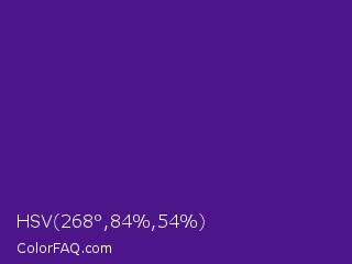 HSV 268°,84%,54% Color Image