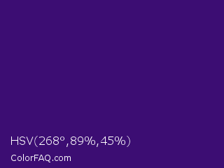 HSV 268°,89%,45% Color Image