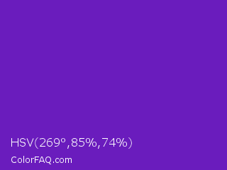 HSV 269°,85%,74% Color Image