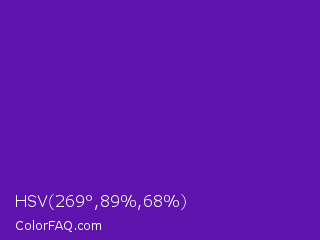 HSV 269°,89%,68% Color Image