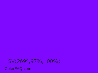 HSV 269°,97%,100% Color Image