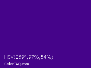 HSV 269°,97%,54% Color Image
