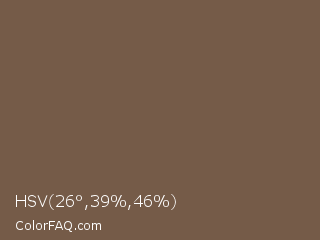 HSV 26°,39%,46% Color Image