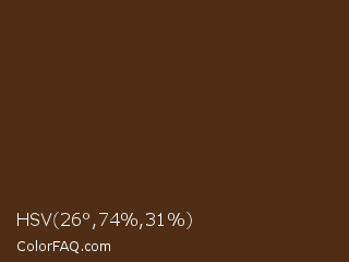 HSV 26°,74%,31% Color Image