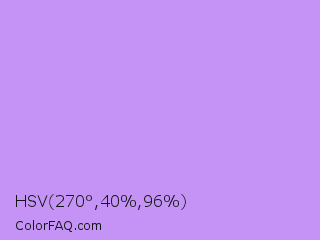 HSV 270°,40%,96% Color Image