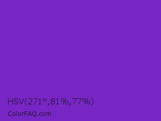 HSV 271°,81%,77% Color Image