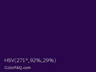 HSV 271°,92%,29% Color Image
