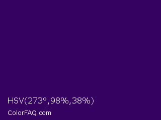 HSV 273°,98%,38% Color Image