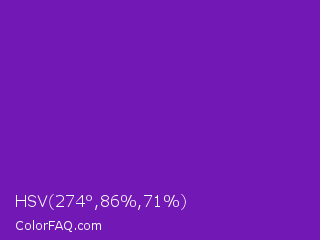 HSV 274°,86%,71% Color Image