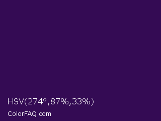 HSV 274°,87%,33% Color Image