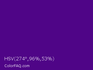 HSV 274°,96%,53% Color Image