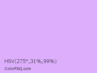 HSV 275°,31%,99% Color Image