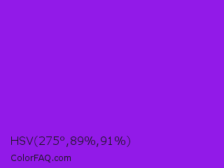 HSV 275°,89%,91% Color Image