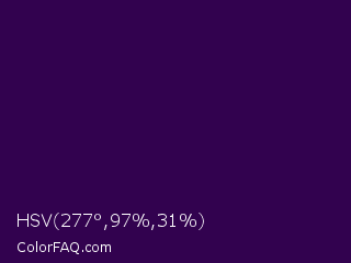 HSV 277°,97%,31% Color Image