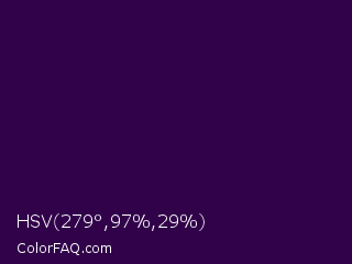 HSV 279°,97%,29% Color Image