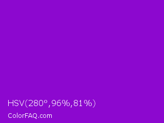 HSV 280°,96%,81% Color Image