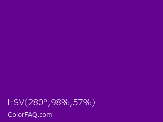HSV 280°,98%,57% Color Image