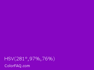 HSV 281°,97%,76% Color Image