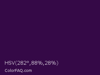 HSV 282°,88%,28% Color Image