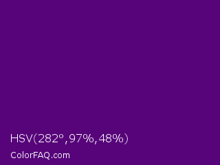 HSV 282°,97%,48% Color Image