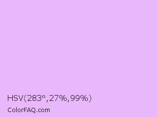 HSV 283°,27%,99% Color Image