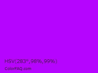 HSV 283°,98%,99% Color Image
