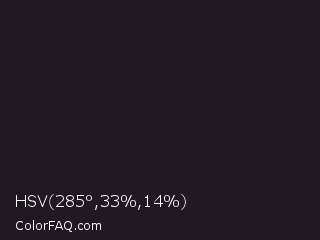 HSV 285°,33%,14% Color Image