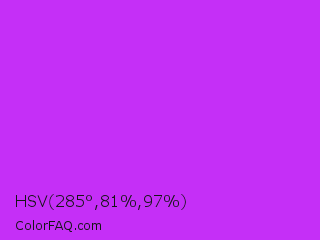 HSV 285°,81%,97% Color Image